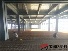 宝润达钢结构厂房钢筋桁架楼承板施工