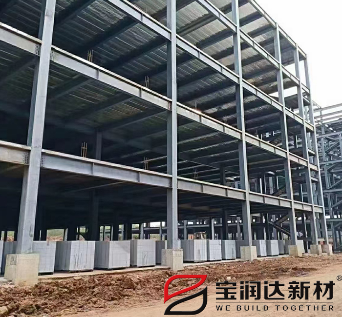 宝润达钢筋桁架楼承板施工现场！